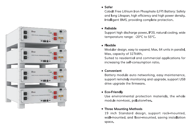 DEYE Lifepo 5.1 Battery SE-G5.1 Pro-B