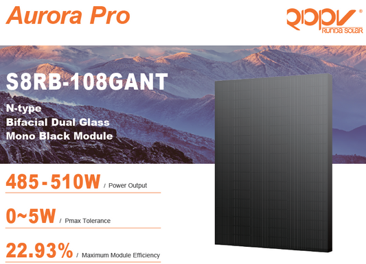 Runda Solar AURORA 485Wp Pro S8RB-108GANT