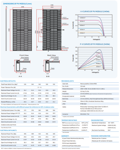 Trina Zonnepaneel 550W TSM-550DE19C.20