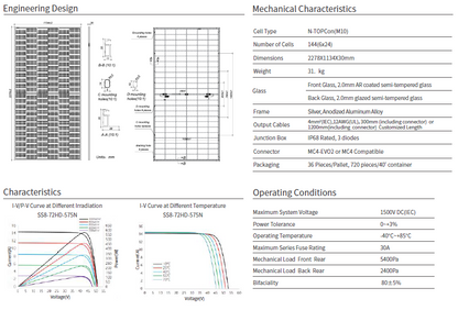 Solar Space 590wp SS8-72HD Silver Frame
