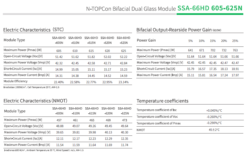 Solar Space 630wp SSA-66HD Silver Frame