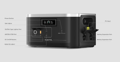 OUKITEL B2000 Expansion Battery – 2048Wh for BP2000 and Standalone Use